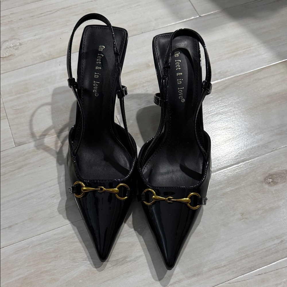 Black Slingback Heels